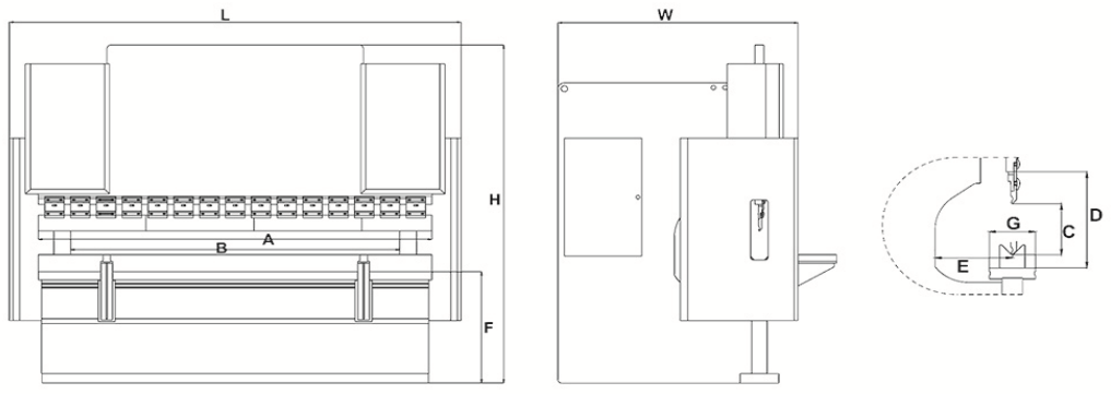 dimensional dobradeira